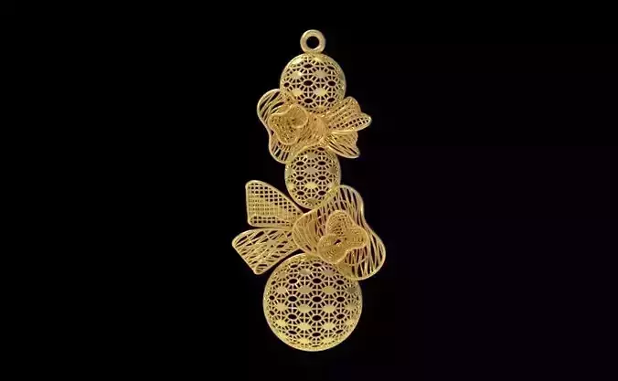 Fusion Gold Earrings E08 3D print model