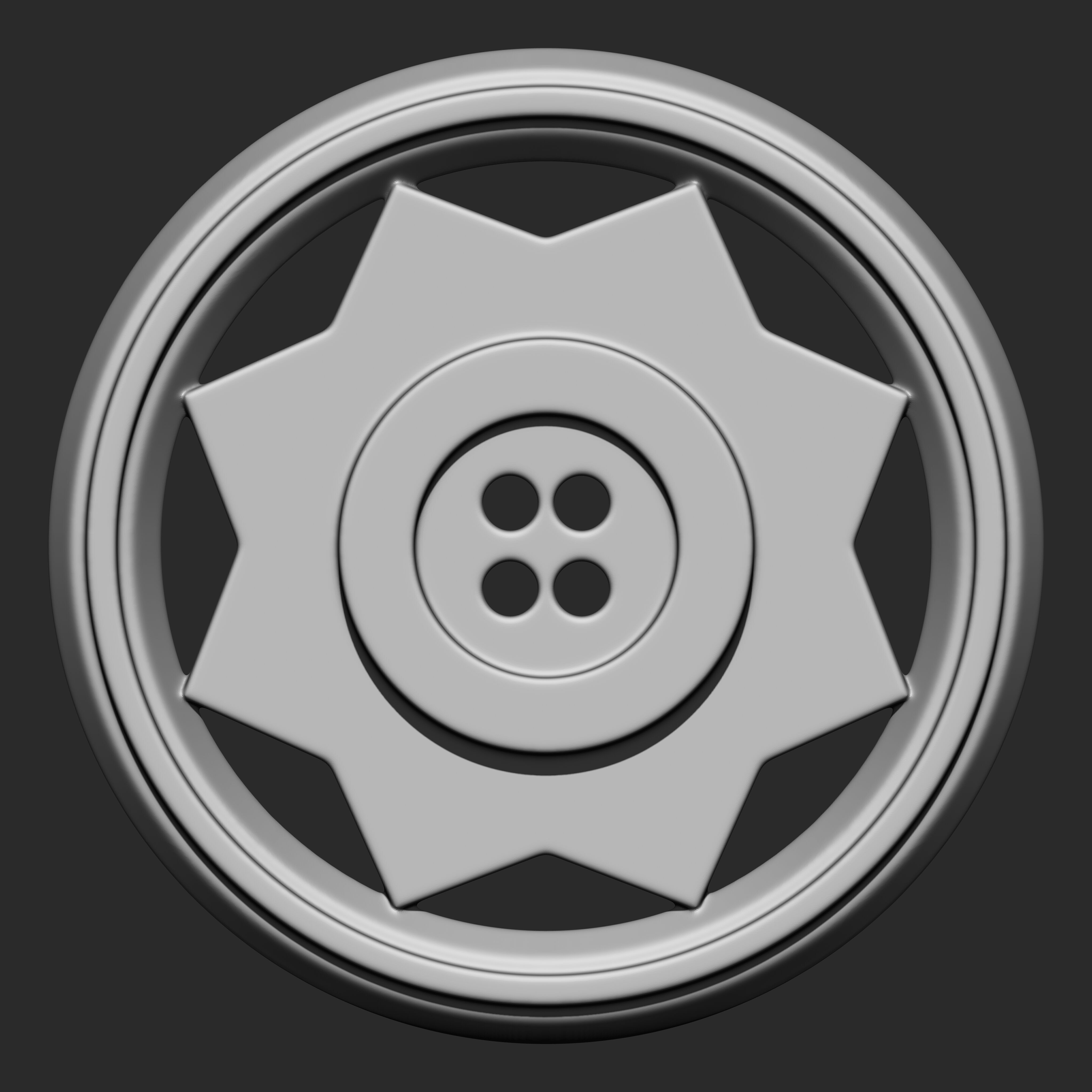 Buttons Collection IMM Brush Pack 14 in One VOL 6 3D model_5