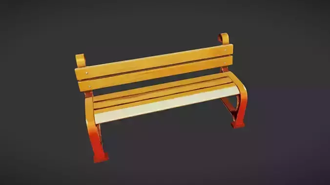 wooden park bench