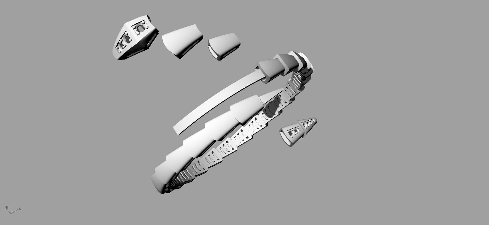 Serpenti Bvlgari Snake Bracelet 3D print model_4