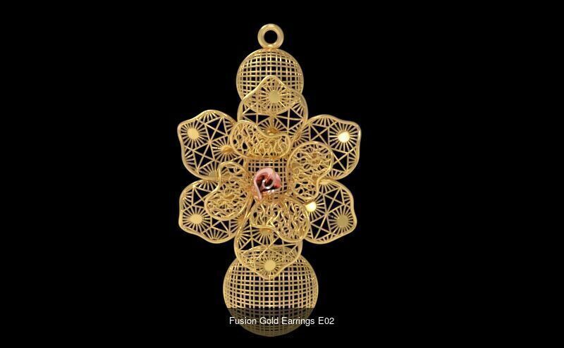 Fusion Gold Earrings EAE Collection _3