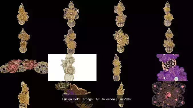Fusion Gold Earrings EAE Collection