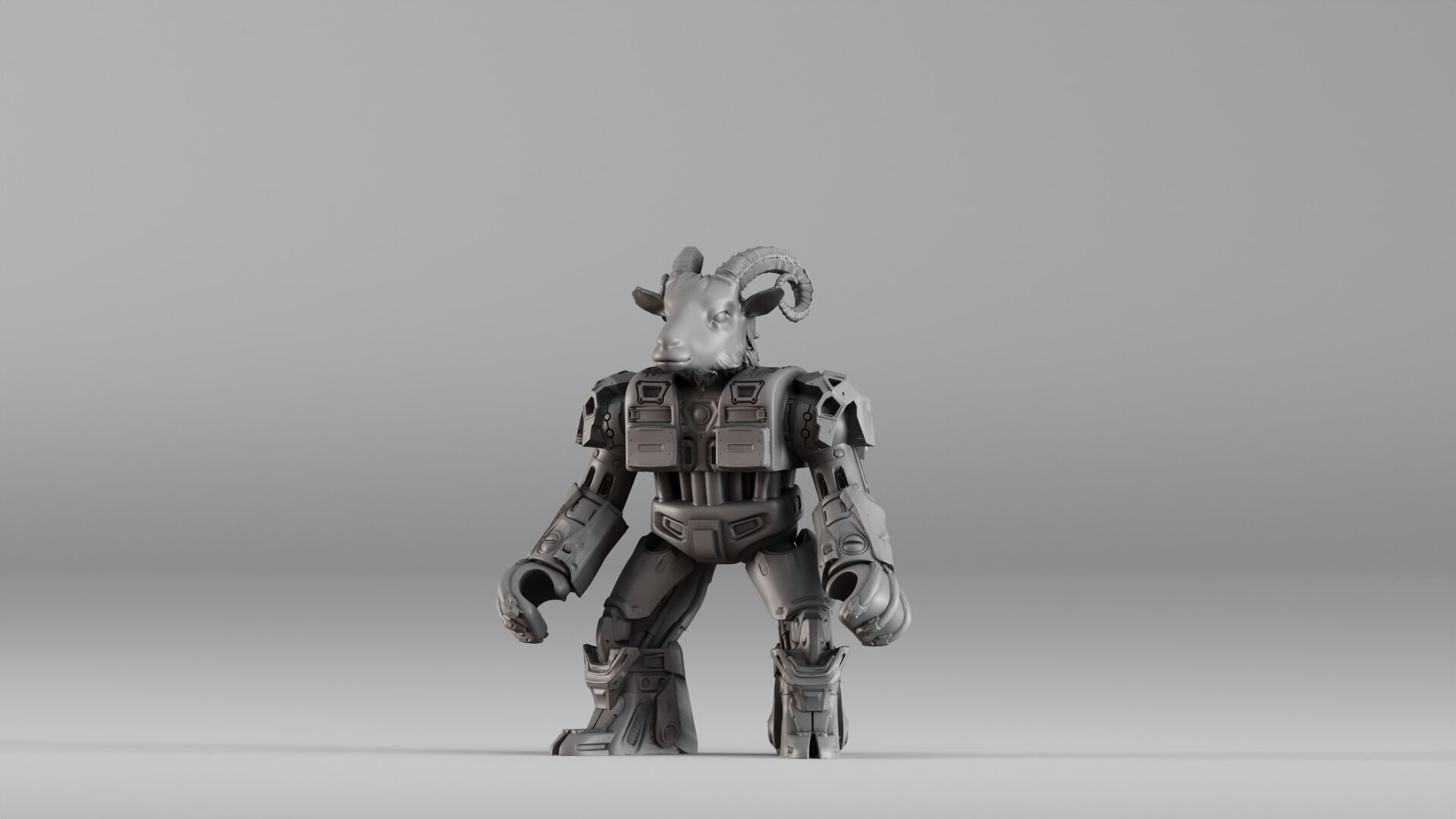 001583 Robotic Goat 3D print model_36