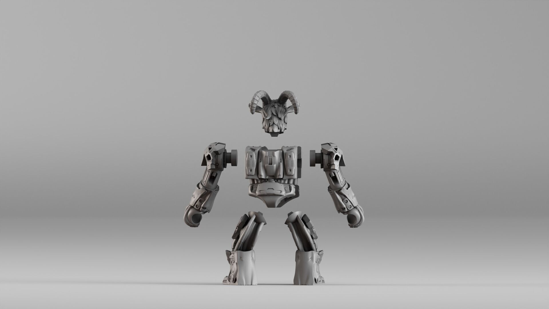 001583 Robotic Goat 3D print model_21