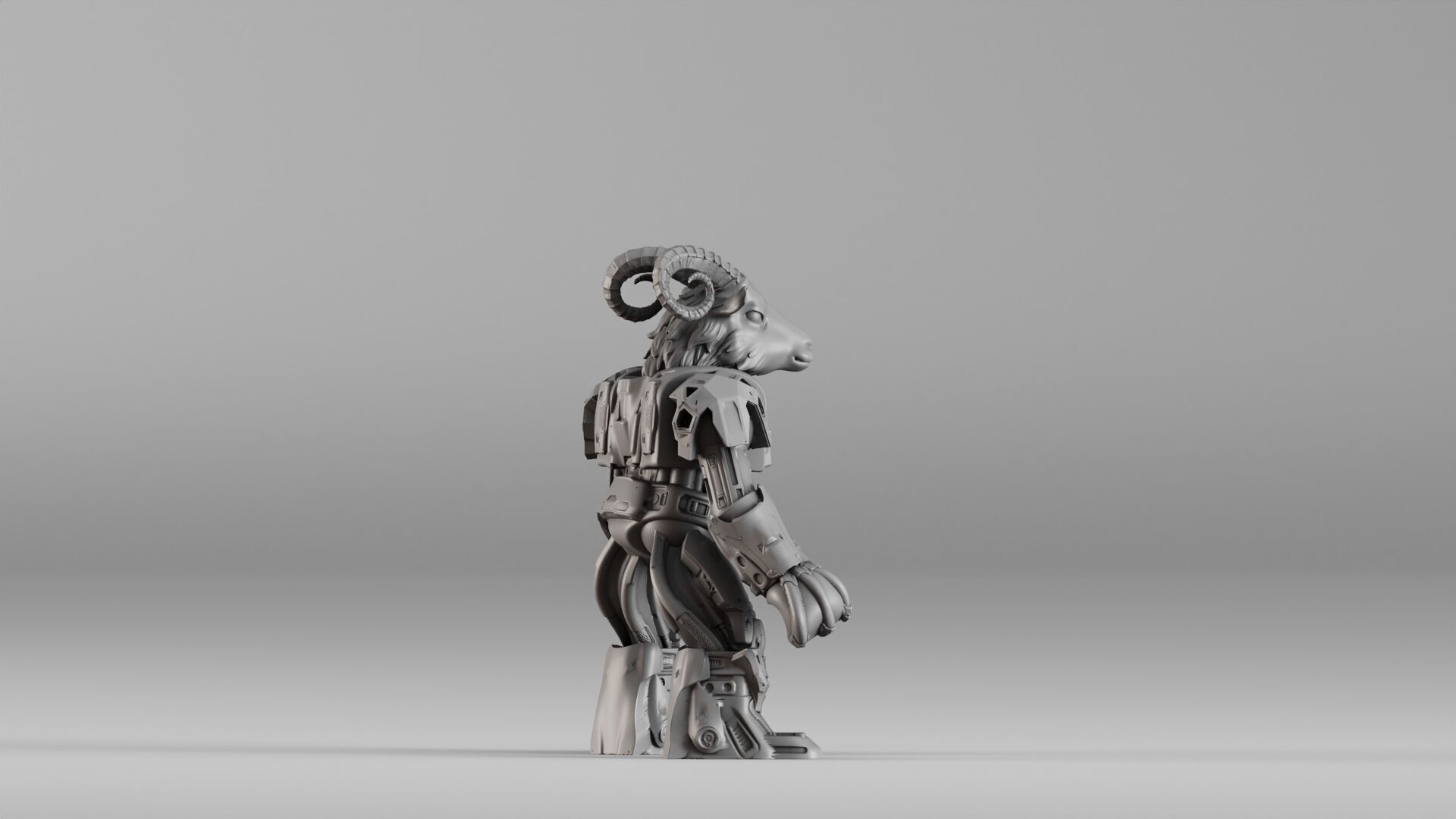 001583 Robotic Goat 3D print model_16