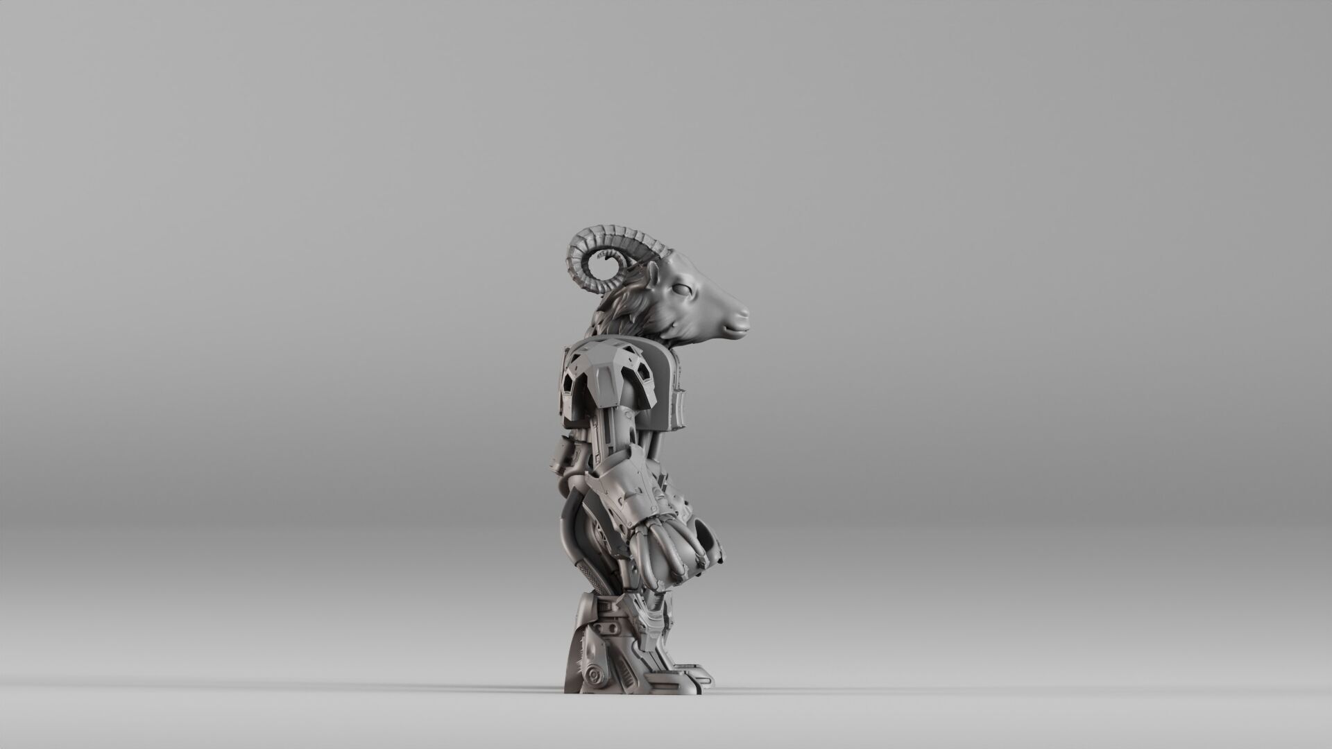 001583 Robotic Goat 3D print model_14