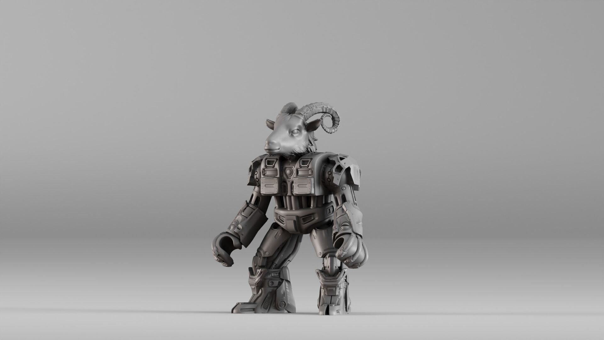 001583 Robotic Goat 3D print model_34