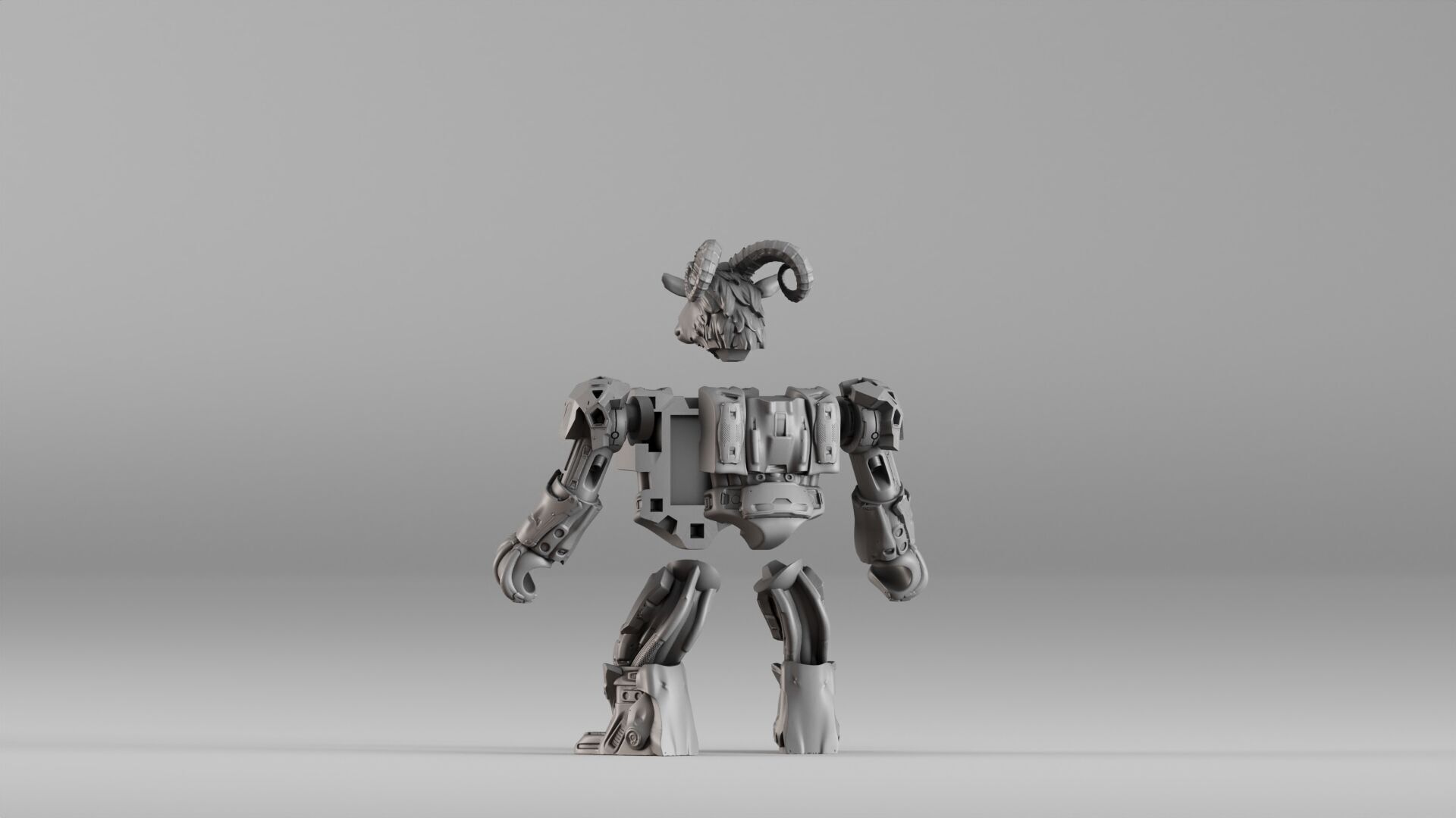 001583 Robotic Goat 3D print model_23