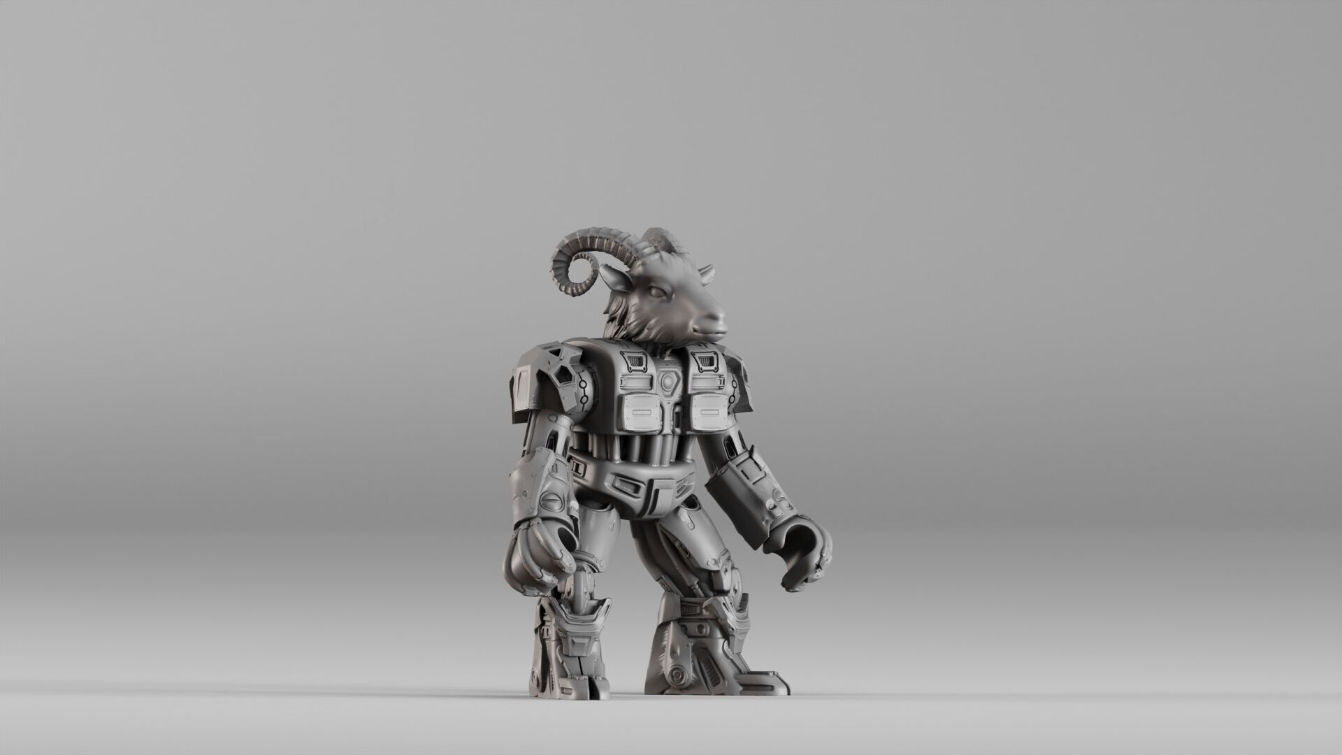 001583 Robotic Goat 3D print model_10
