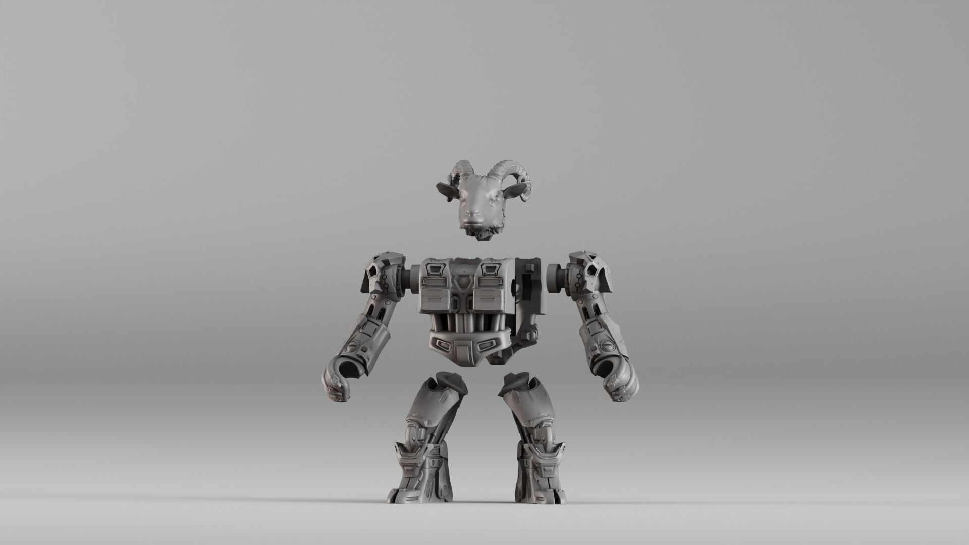 001583 Robotic Goat 3D print model_37