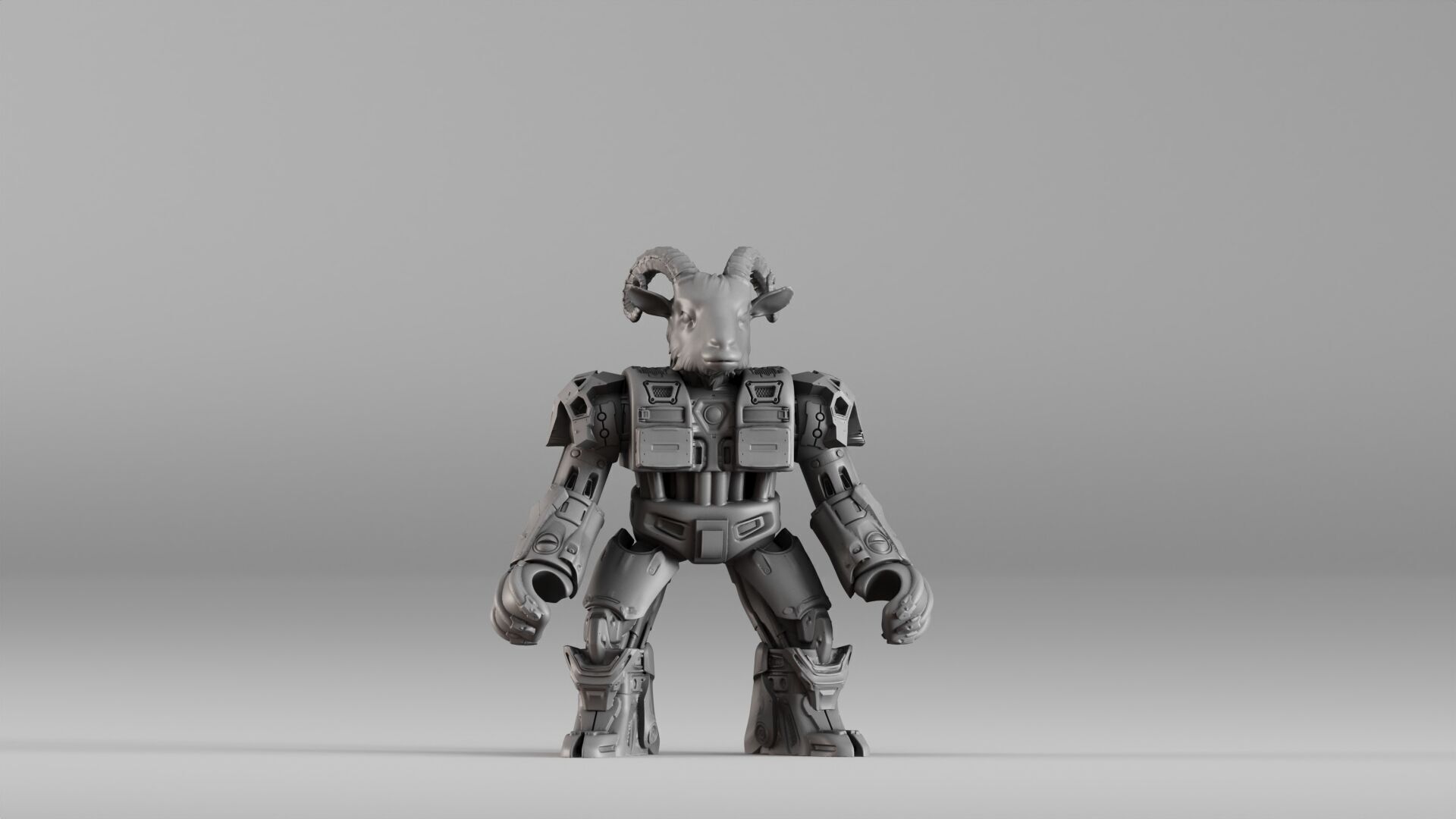 001583 Robotic Goat 3D print model_6