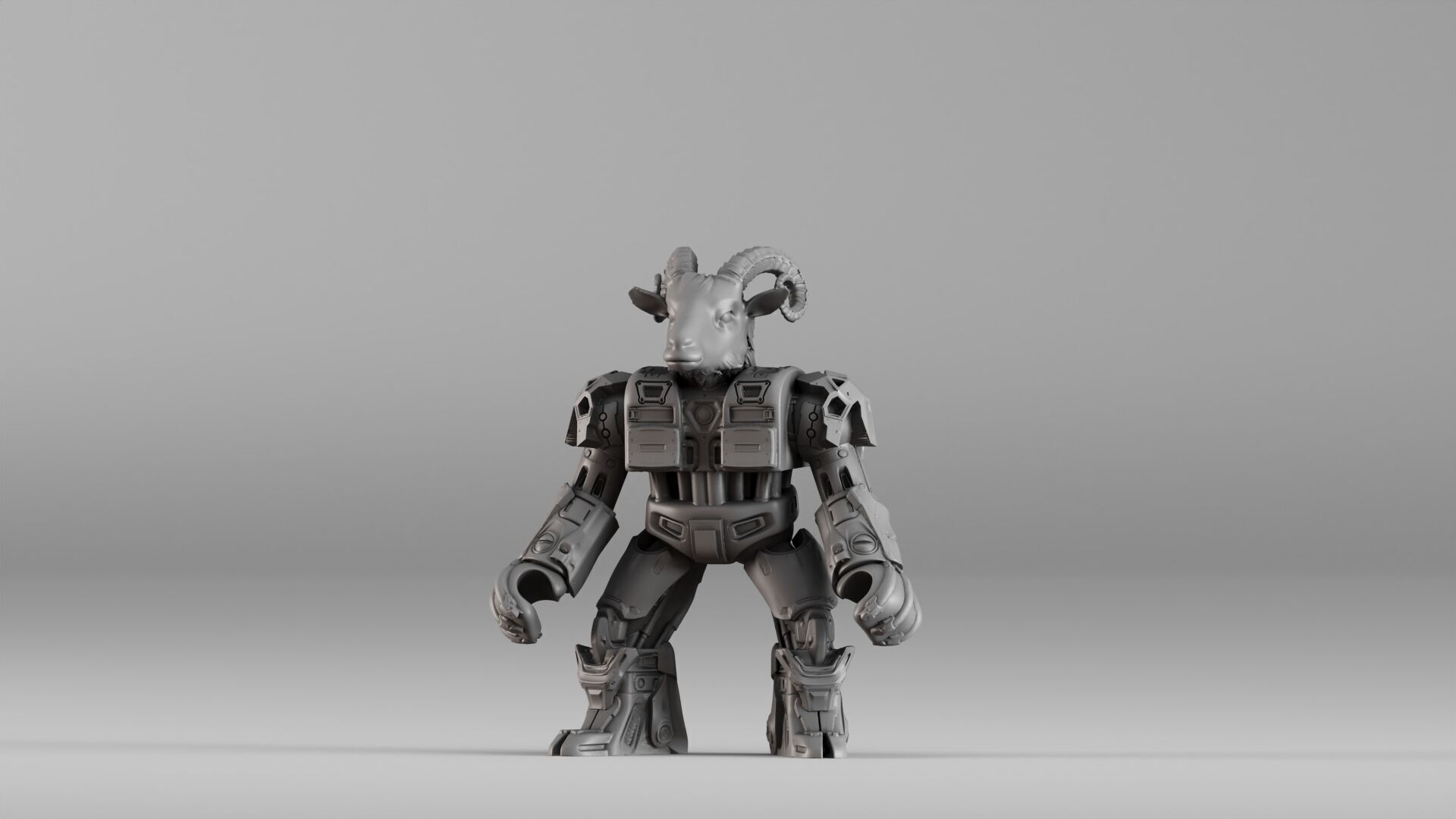 001583 Robotic Goat 3D print model_38