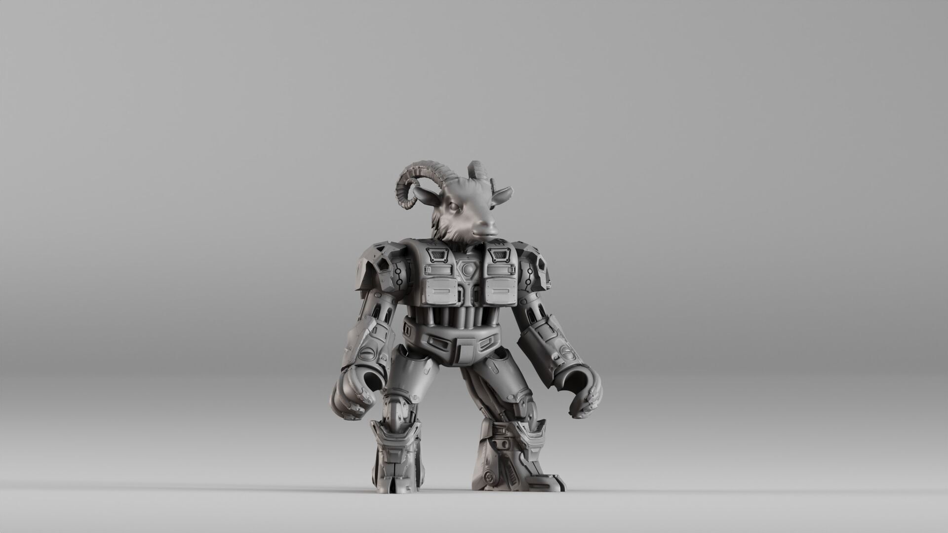001583 Robotic Goat 3D print model_8