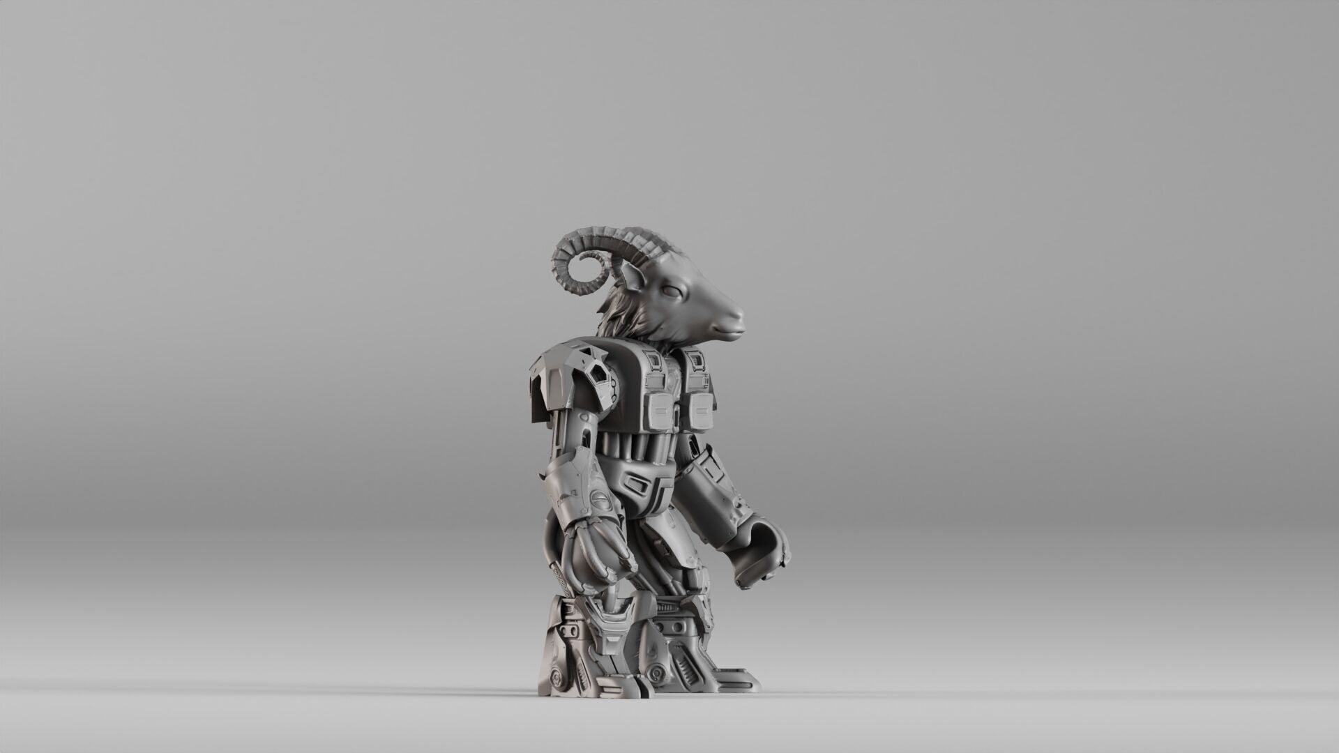 001583 Robotic Goat 3D print model_12