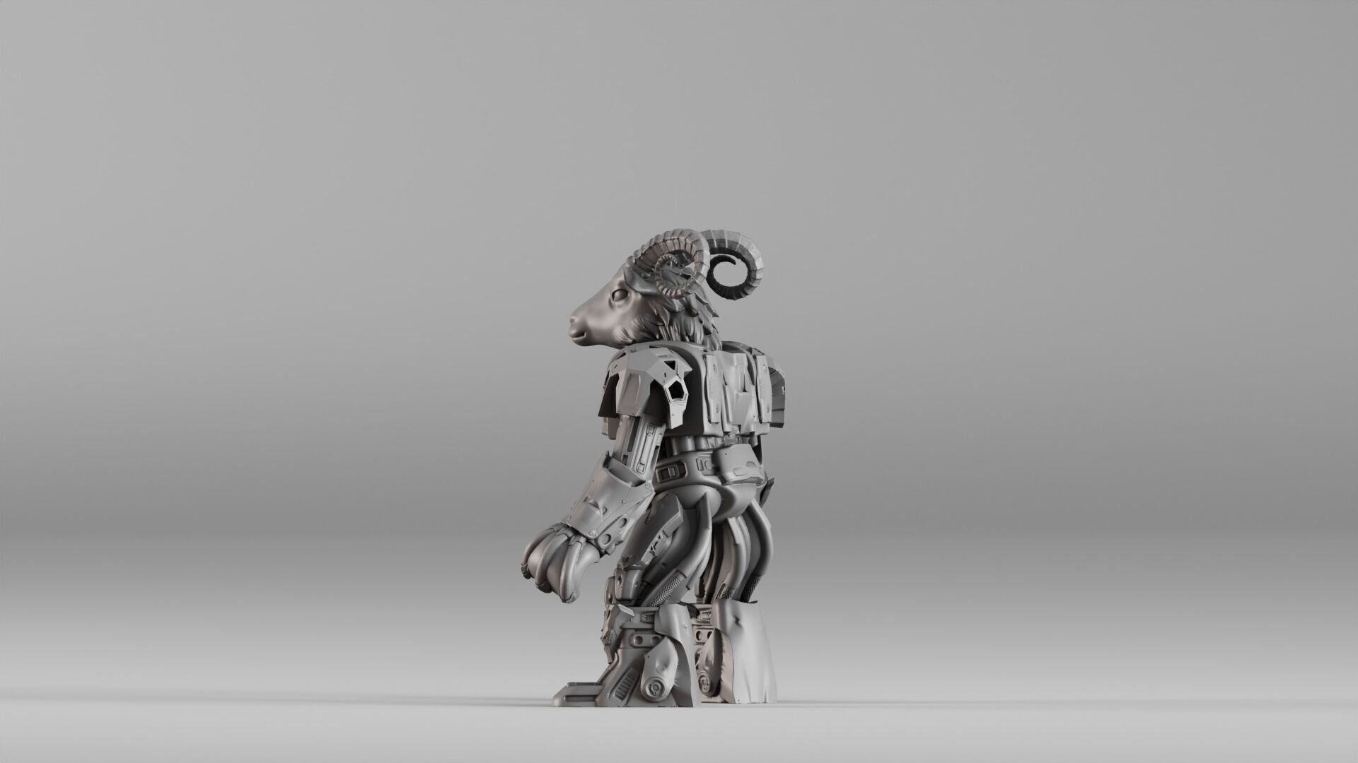 001583 Robotic Goat 3D print model_26