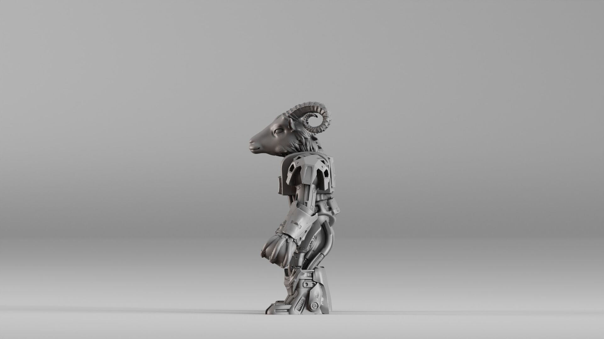 001583 Robotic Goat 3D print model_28