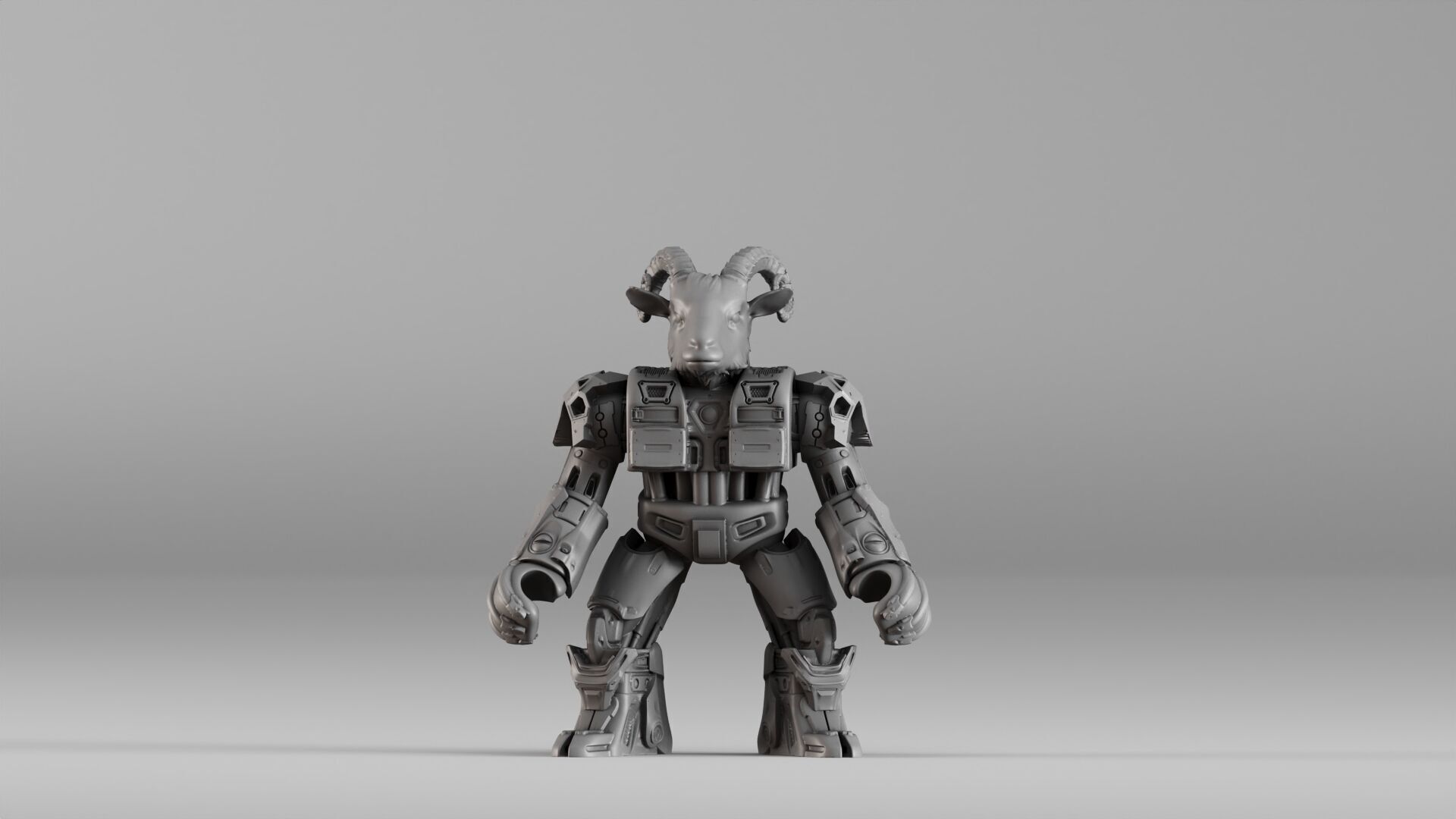 001583 Robotic Goat 3D print model_4