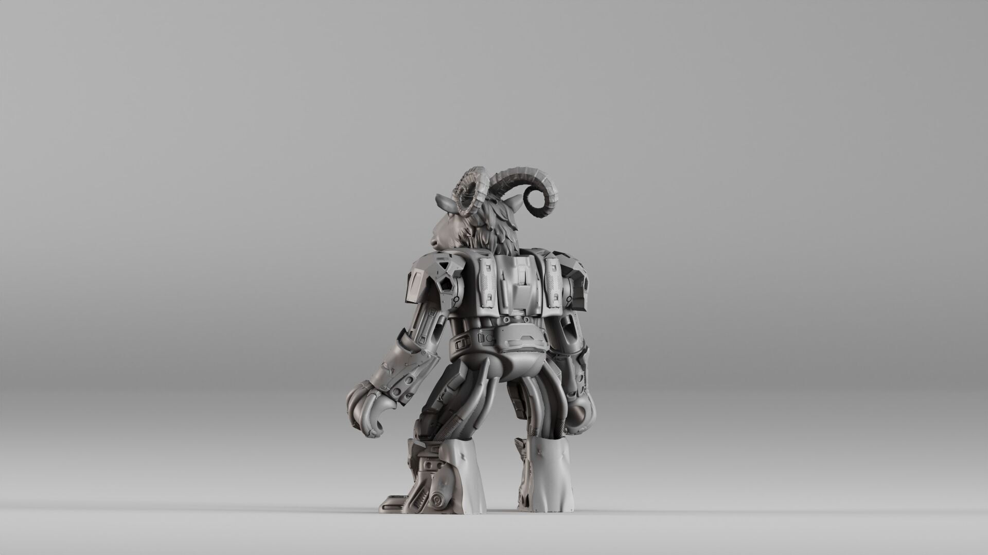 001583 Robotic Goat 3D print model_24
