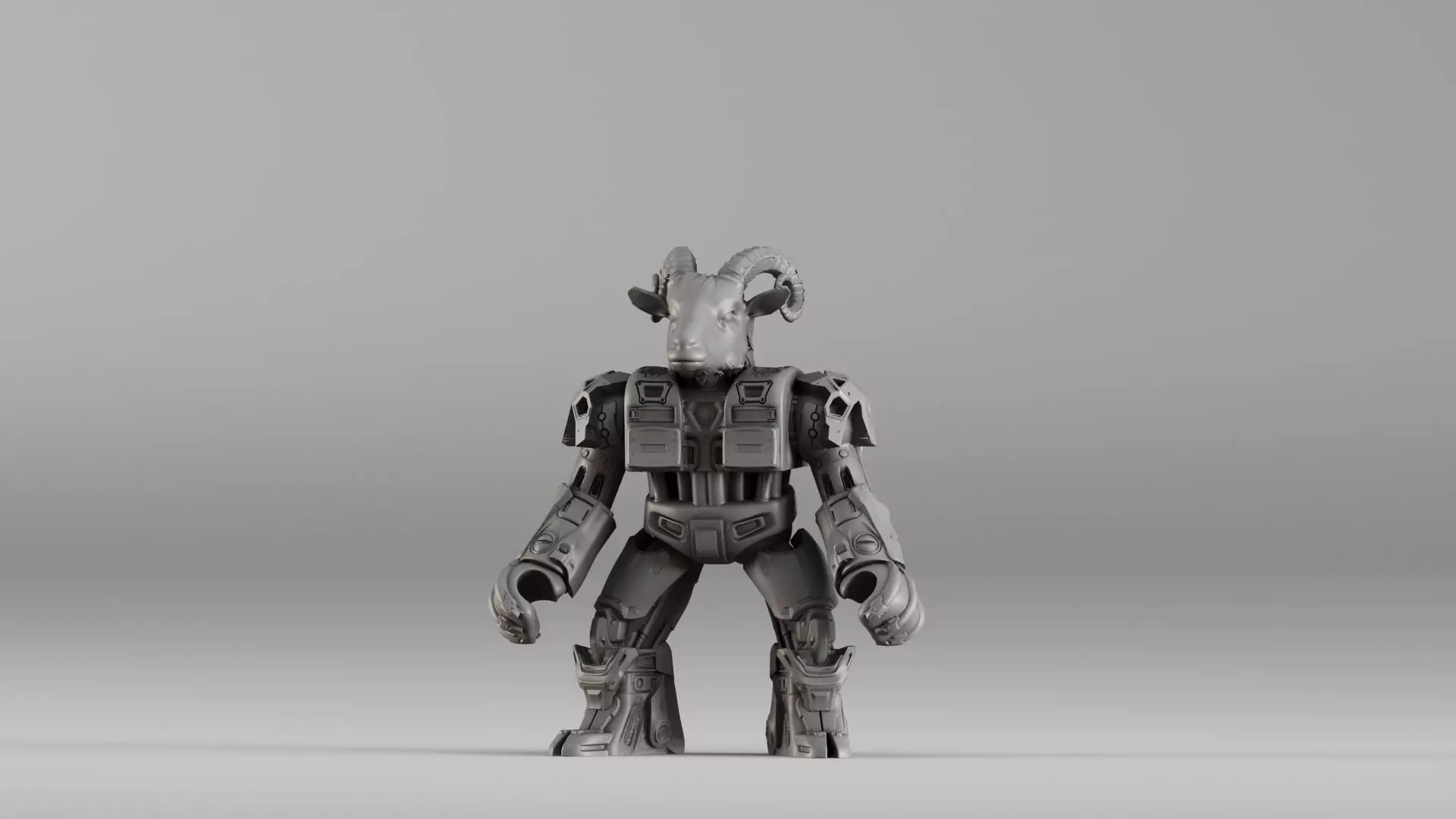 001583 Robotic Goat 3D print model_0