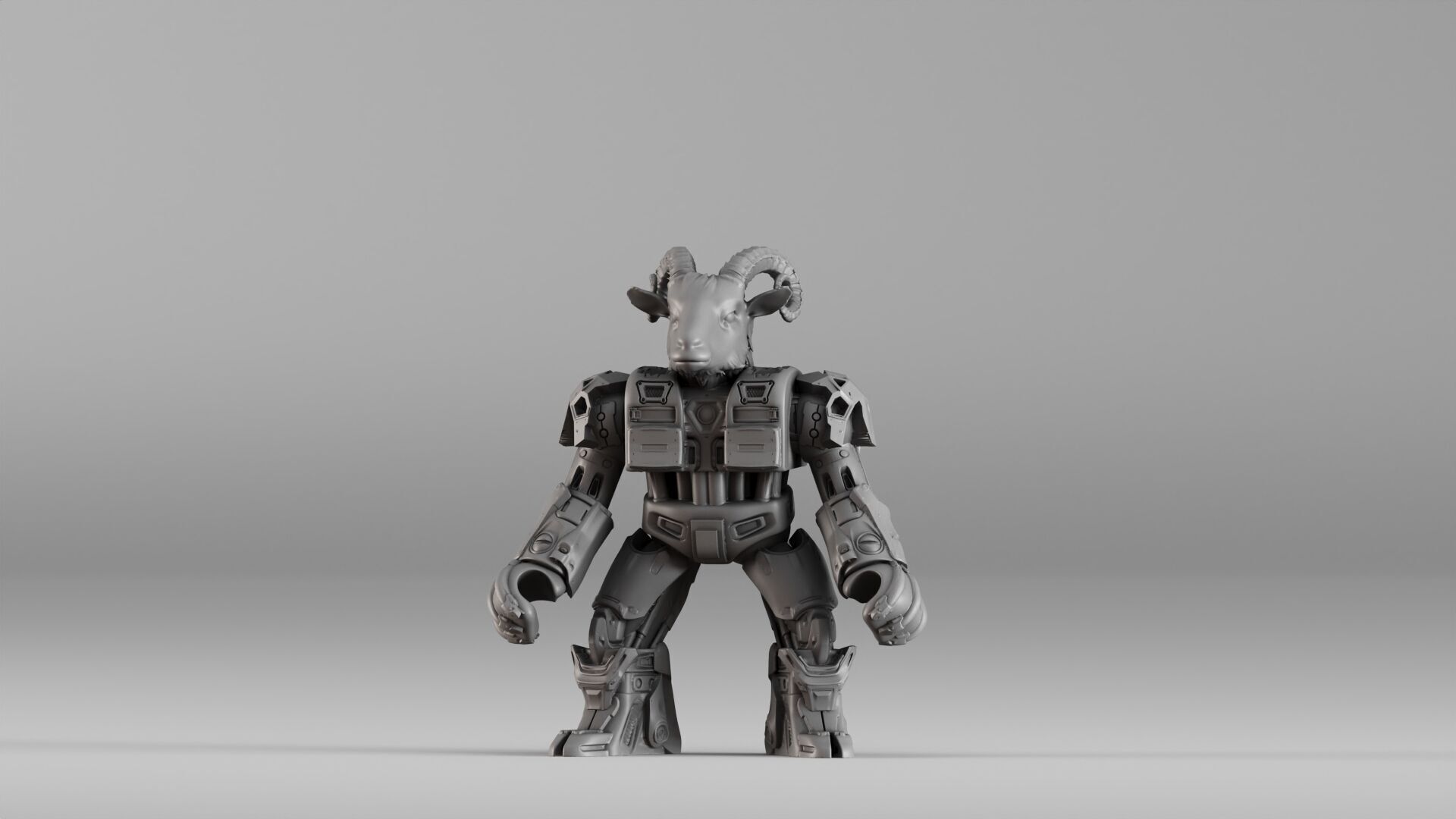 001583 Robotic Goat 3D print model_2