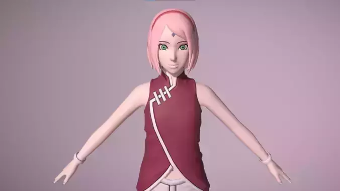 Sakura Haruno - Naruto to Boruto - Shinobi Striker Low-poly 3D model