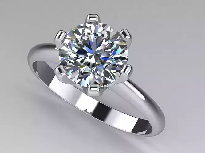 Engagement SOLITAIRE ring 2 colors Stone more 7mm  printable STL