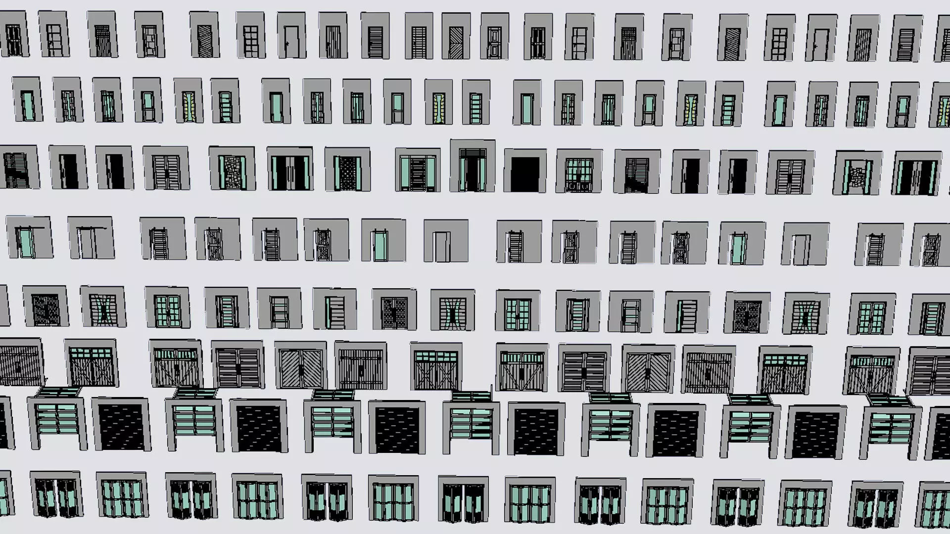 Modern Architectural Doors - 50 collection Models 3D model