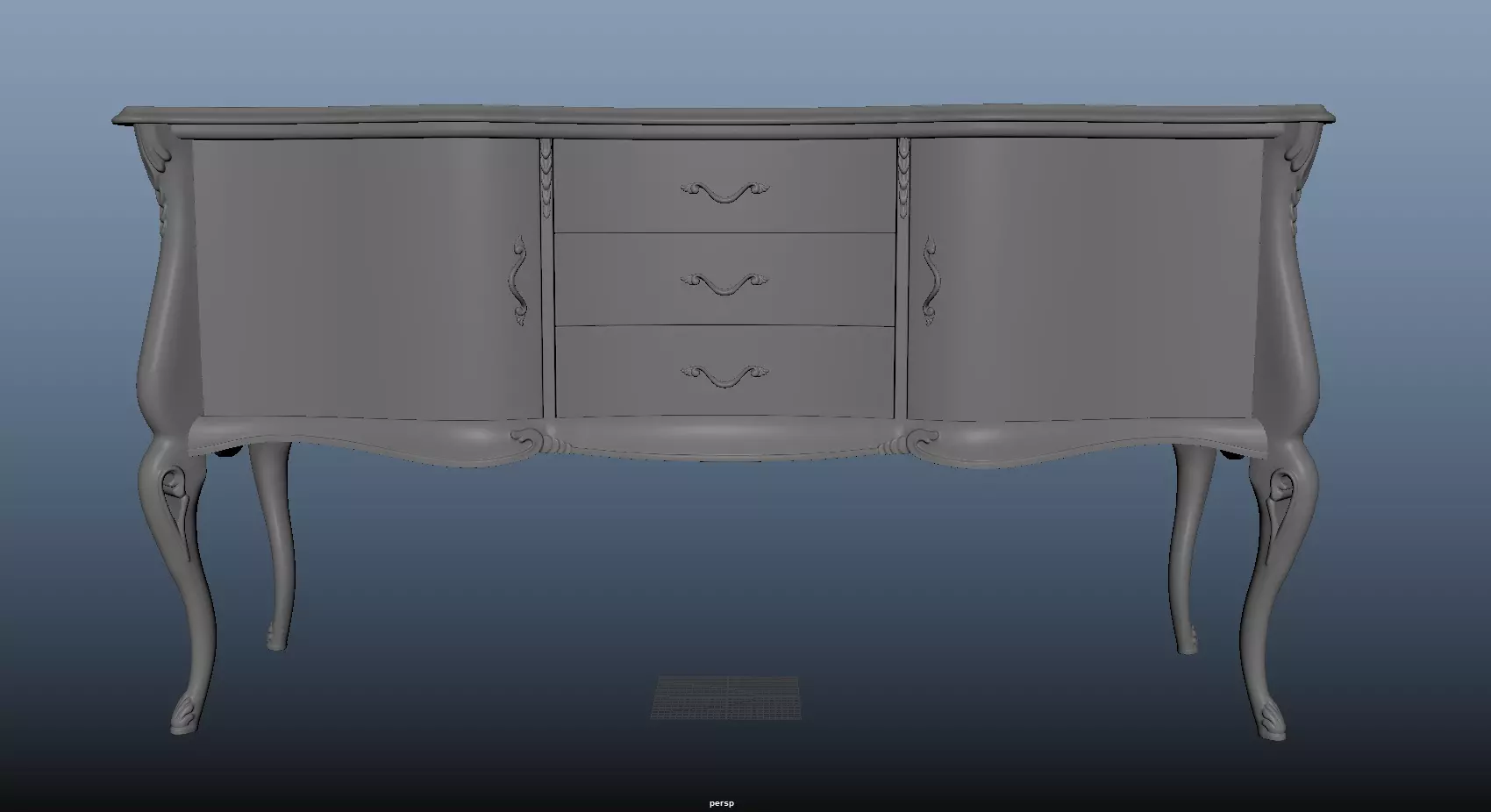 Giorgio Casa table Low-poly 3D model_0