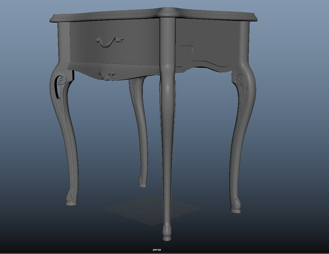 Giorgio Casa table Low-poly 3D model_1