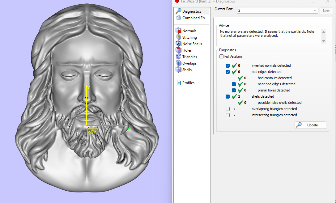 Jesus Head Pendant 3D print model_4