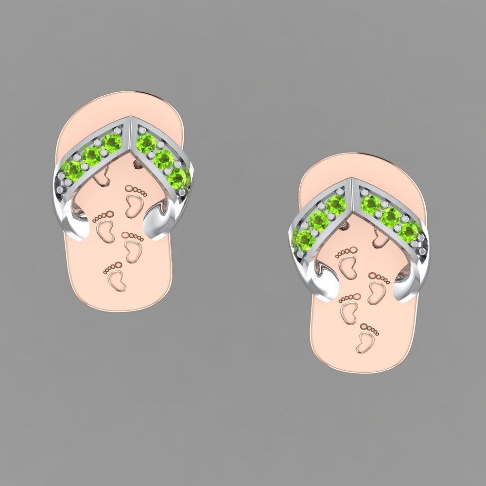 Slipper Earring Flip Flops 3D print model_0