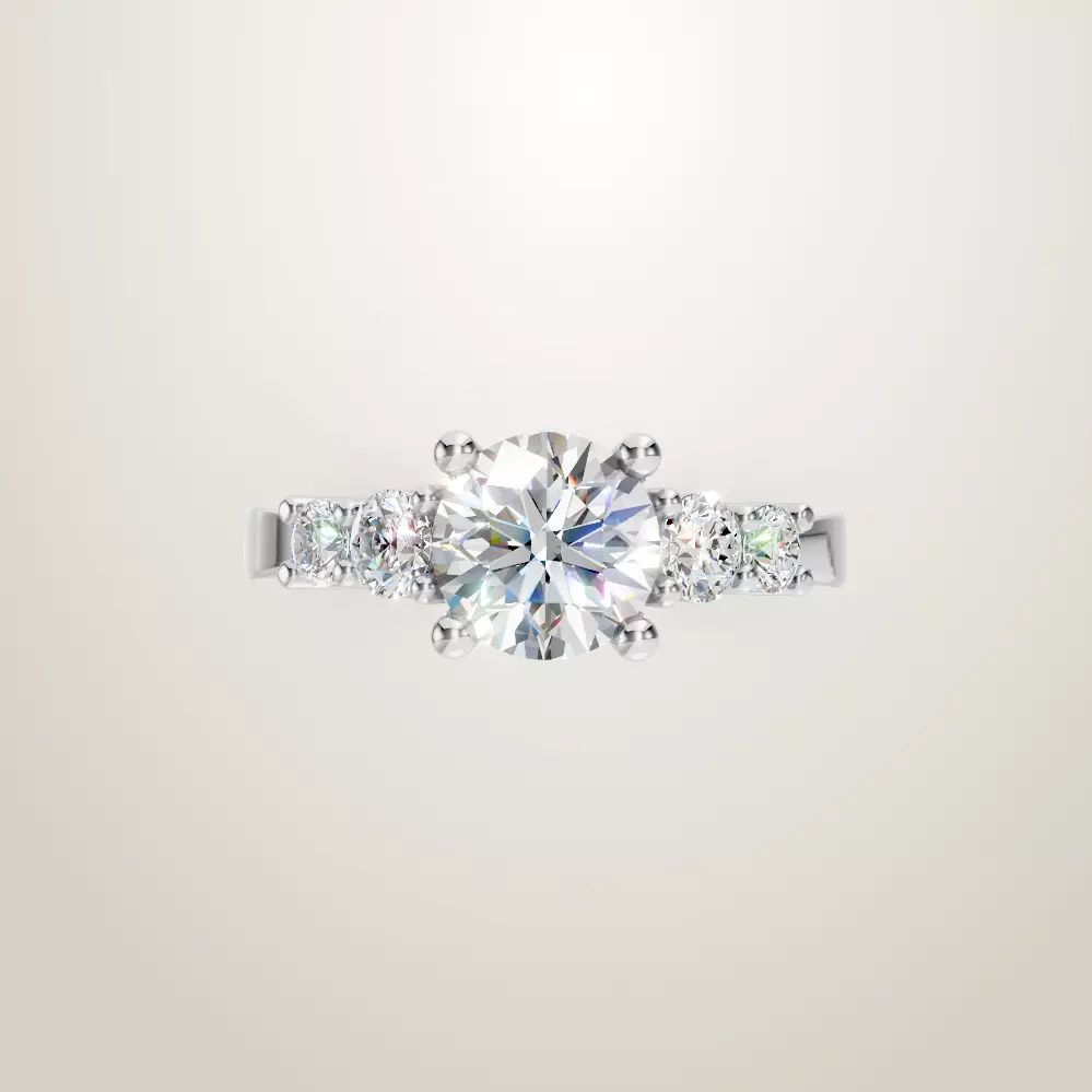 Engagement Wedding Ring 76 3D print model_1