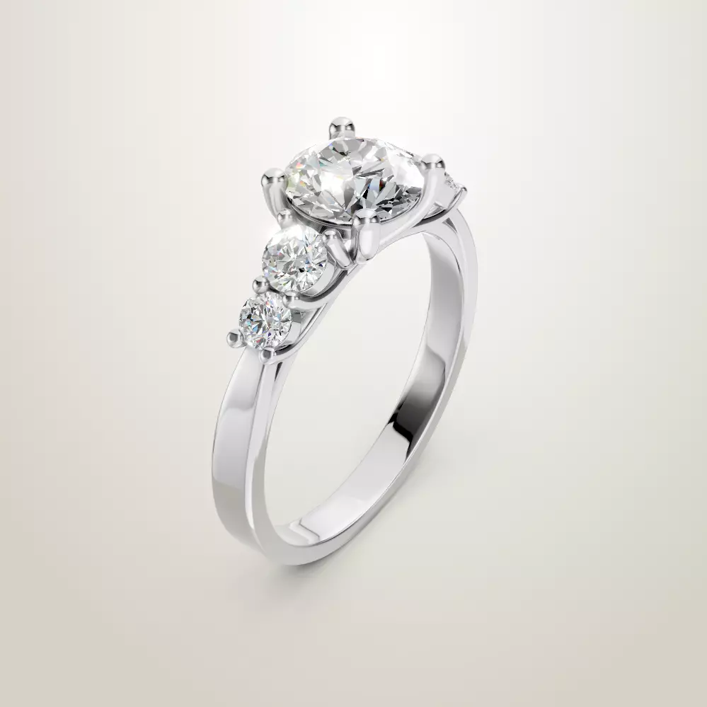 Engagement Wedding Ring 76 3D print model_4