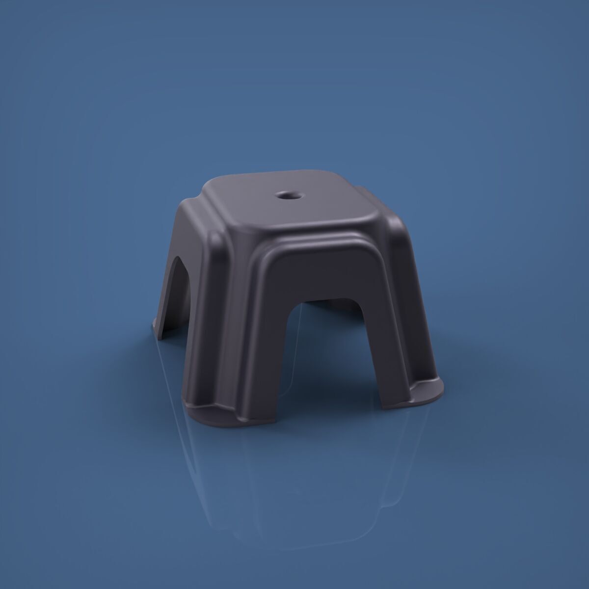 Stool Chair 3D print model_7