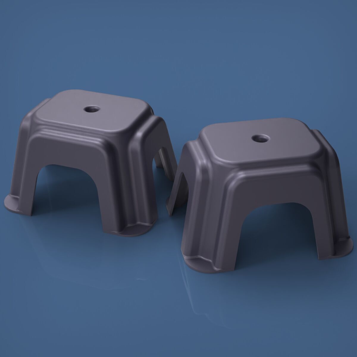 Stool Chair 3D print model_5