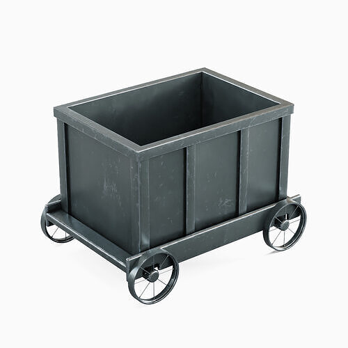 Mining Trolley 01 Low-poly 3D model