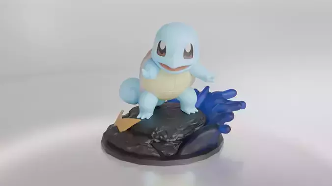 3D Printable Squirtle Pokemon 3D print model