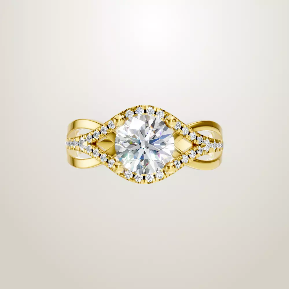 Engagement Wedding Ring 70 3D print model_2