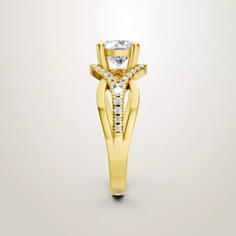 Engagement Wedding Ring 70 3D print model_3