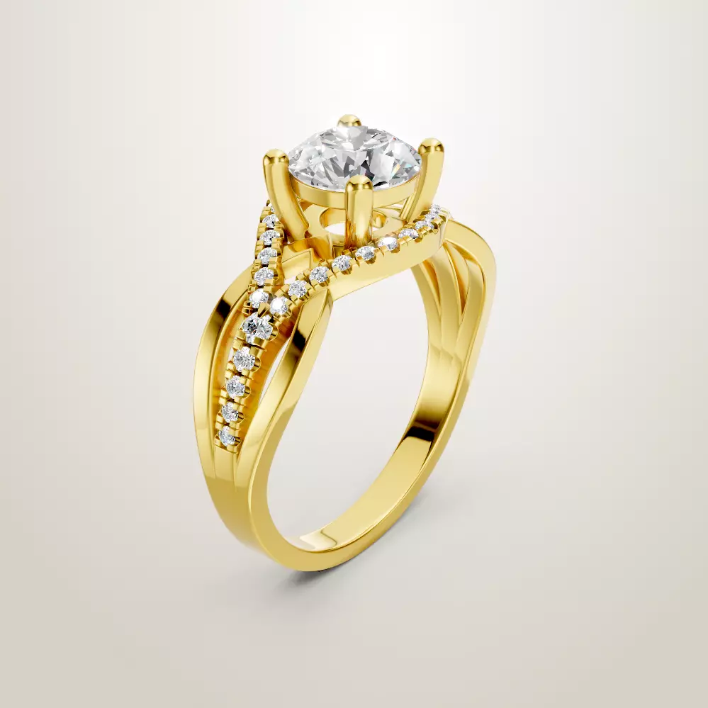 Engagement Wedding Ring 70 3D print model_4
