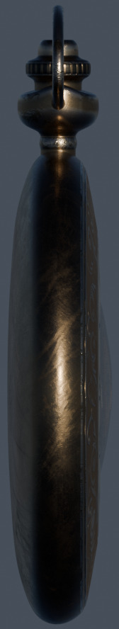 4K High Polly Vintage Pocket Watch 3D model_3