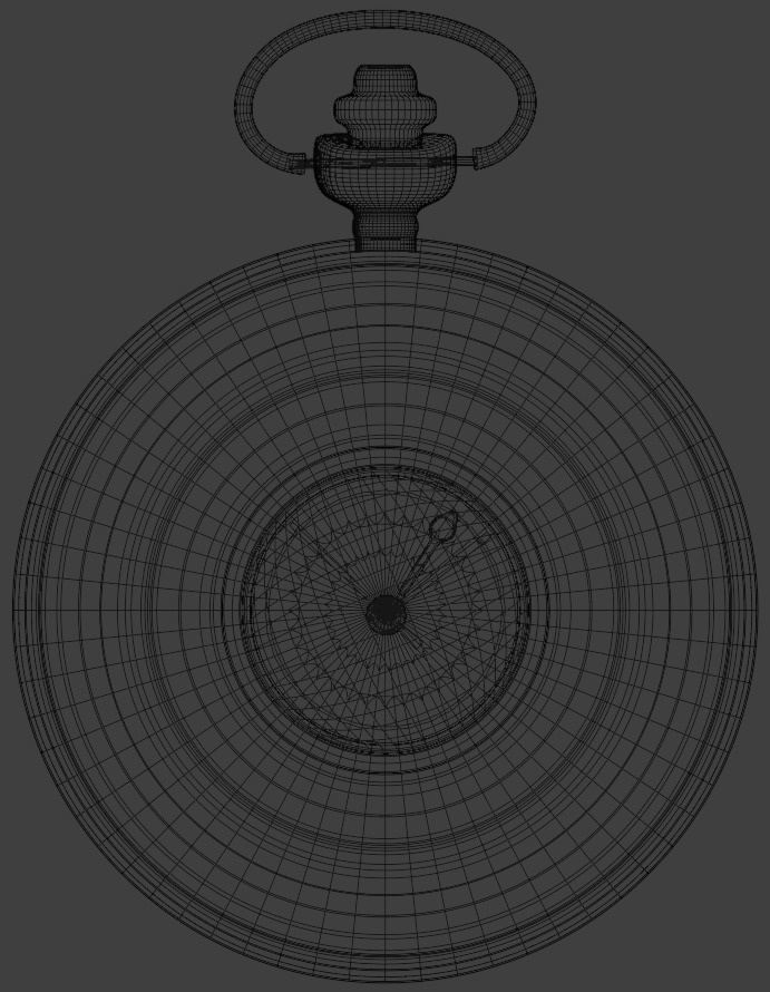 4K High Polly Vintage Pocket Watch 3D model_7