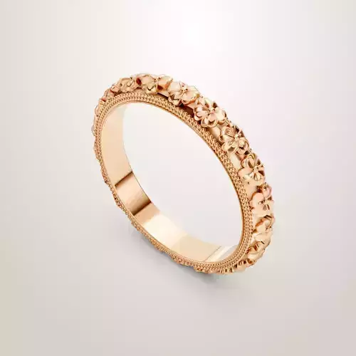 Wedding band Antique Vintage Flower engagement ring