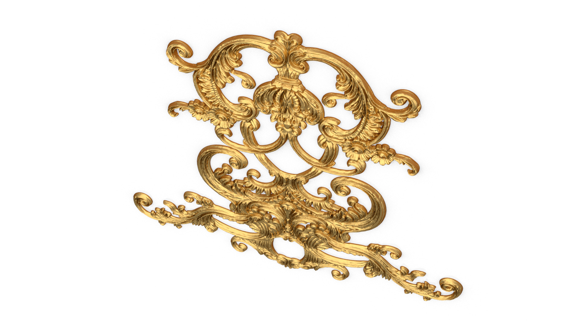 Classic decor ornament carved 63 3D model_3