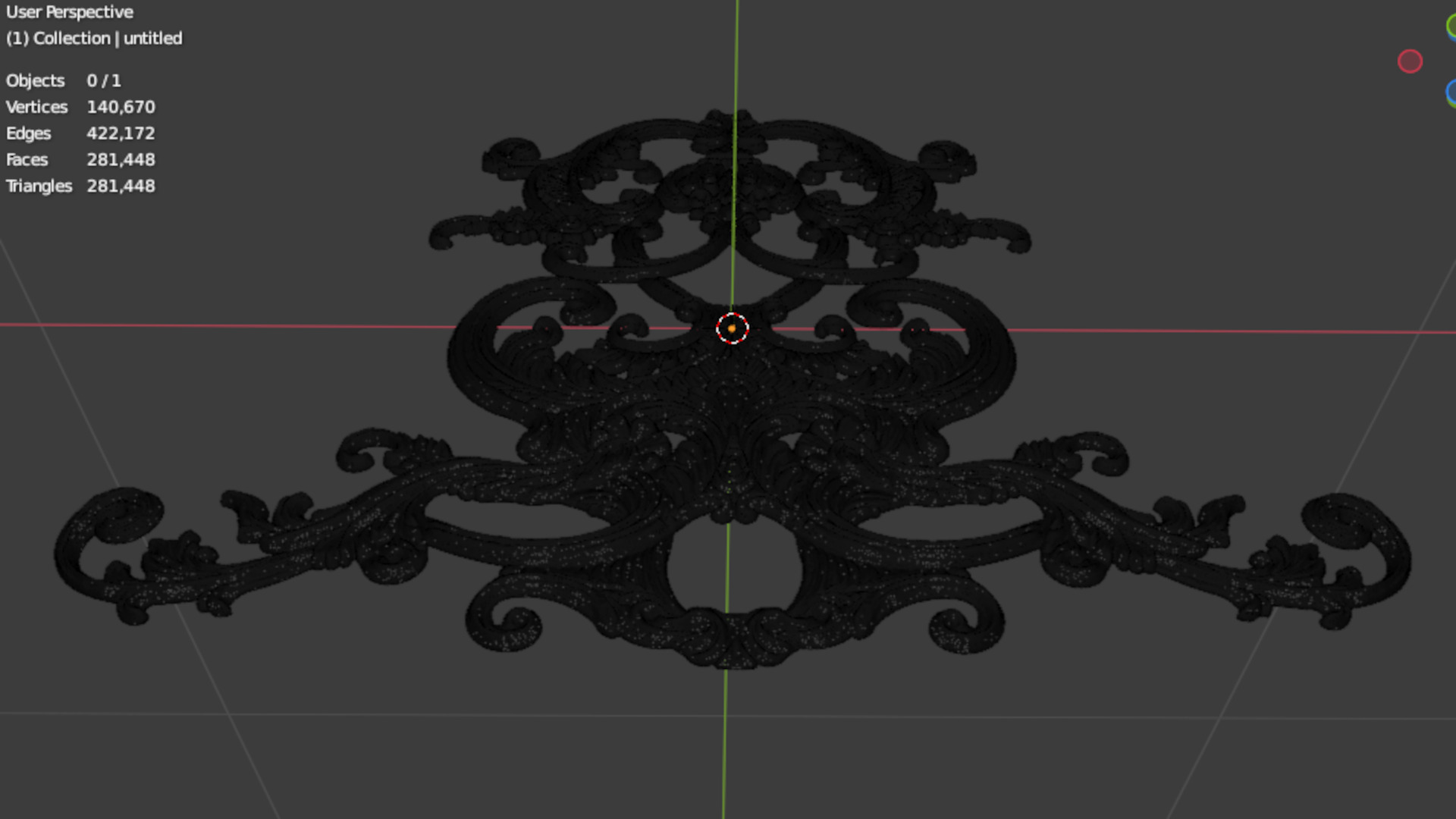 Classic decor ornament carved 63 3D model_7