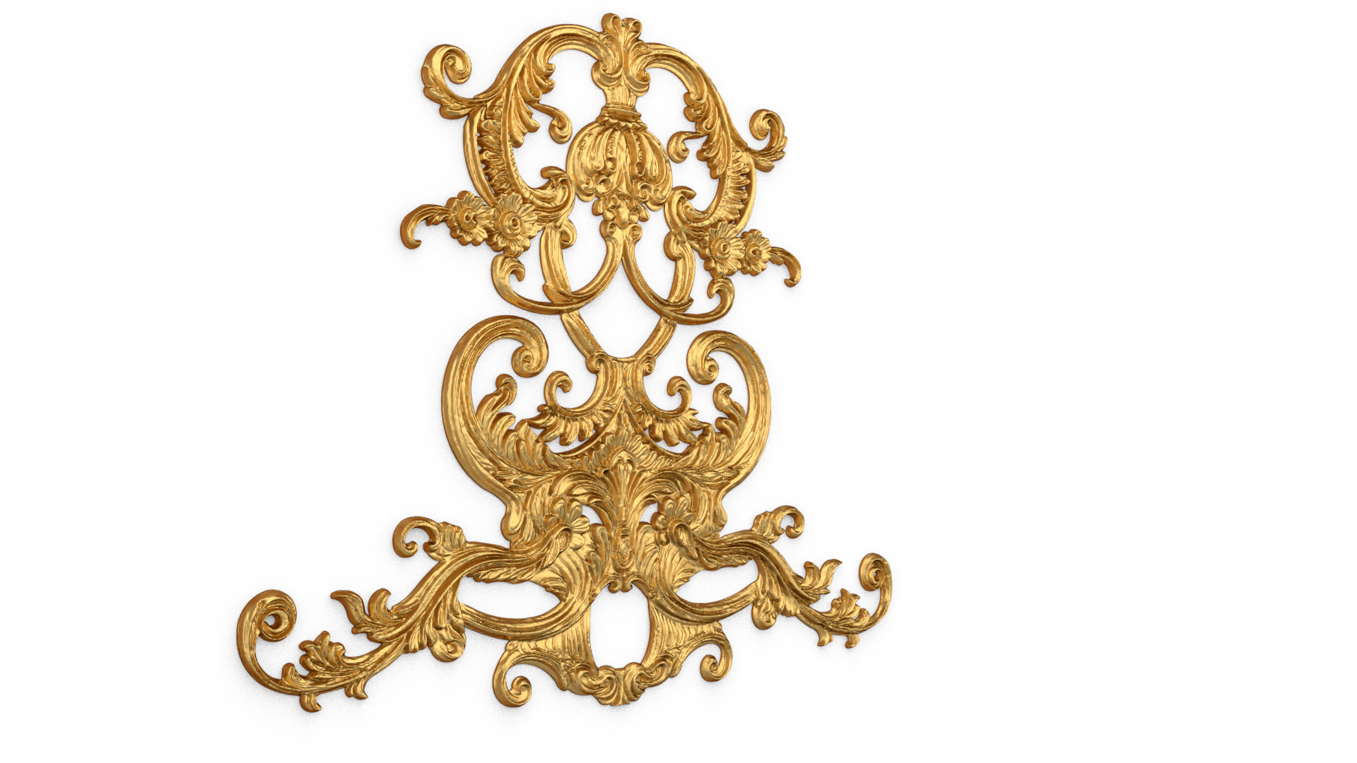 Classic decor ornament carved 63 3D model_2