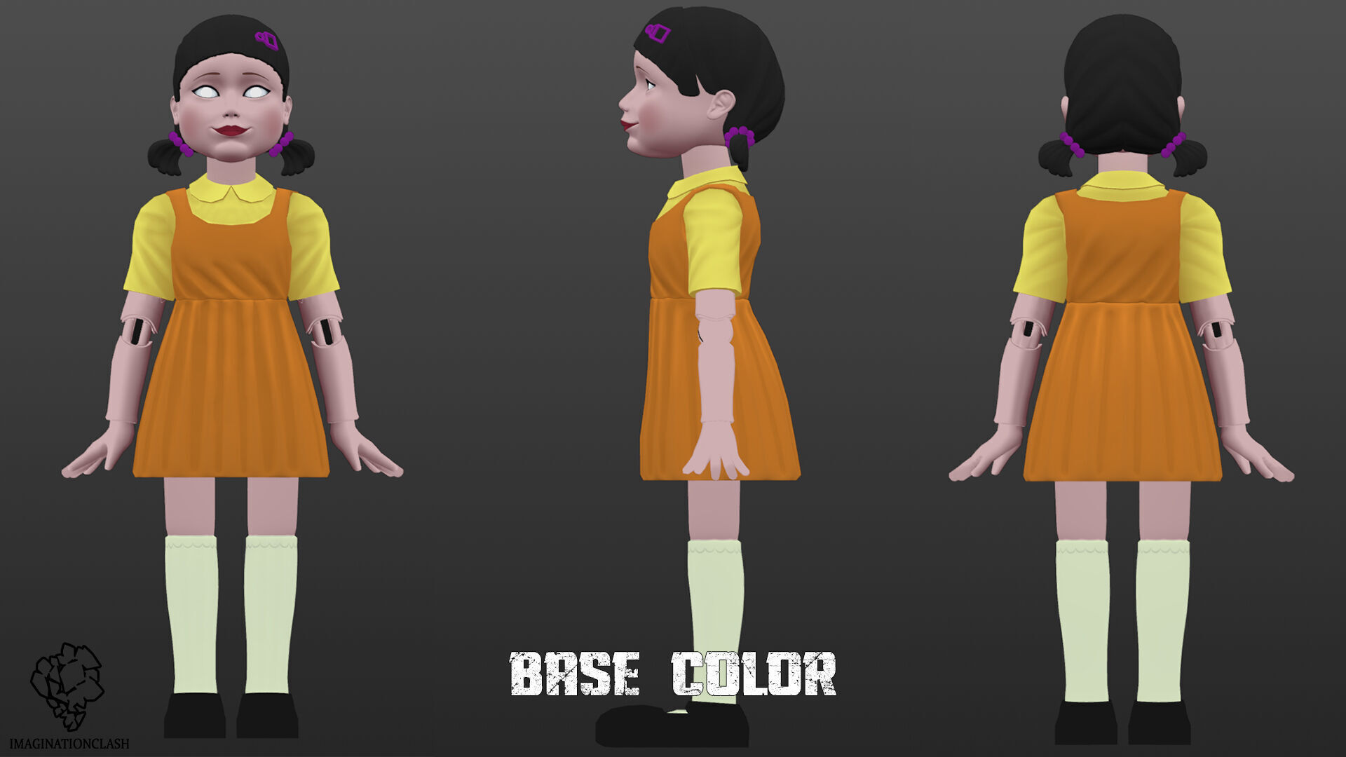 Squid Game Doll 3D model_3