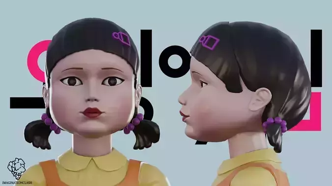Squid Game Doll 3D model