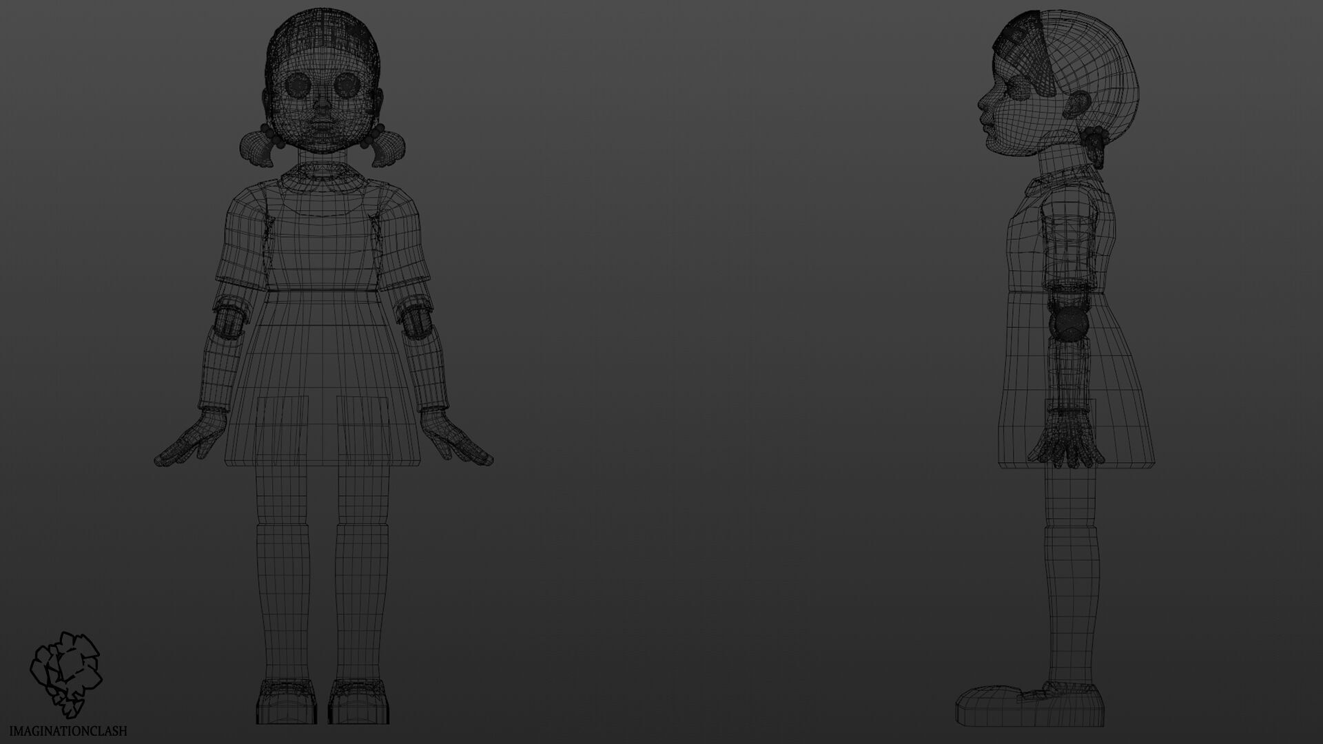 Squid Game Doll 3D model_5