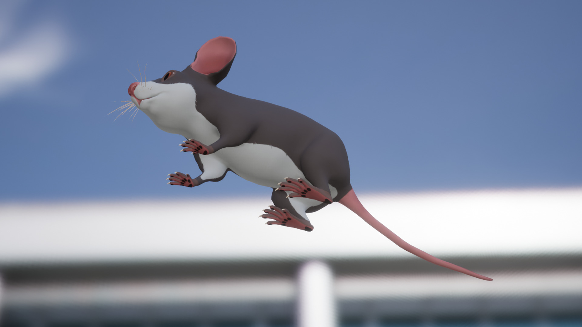 Cartoon Mouse Low-poly 3D model_11
